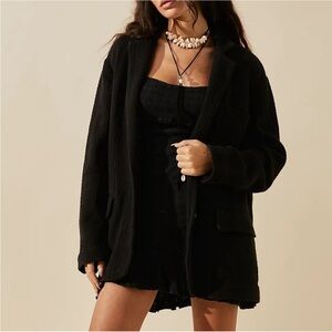 NEW Free People Free-est Black Like A Cloud Blazer XS